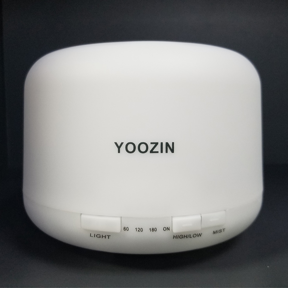 YOOZIN Remote Control Air Humidifier Ultrasonic Silent Aromatherapy Essential Oil Diffuser Fragrance for Home Room 500ML with LED Light