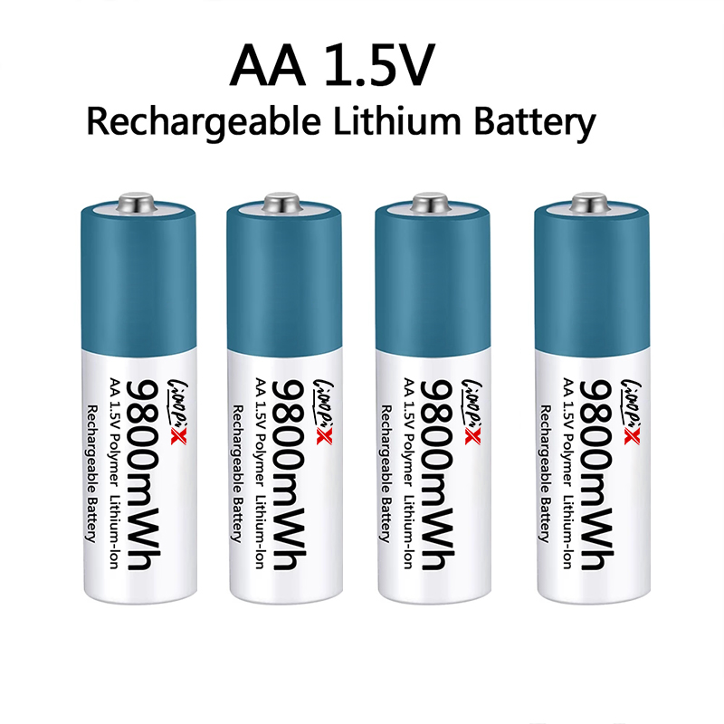 LIAOPIX Rechargeable Battery 1.5v li-ion aa Lithium-ion Battery 9800mwh aa For Remote Control Small Electric Mouse Fan Toy