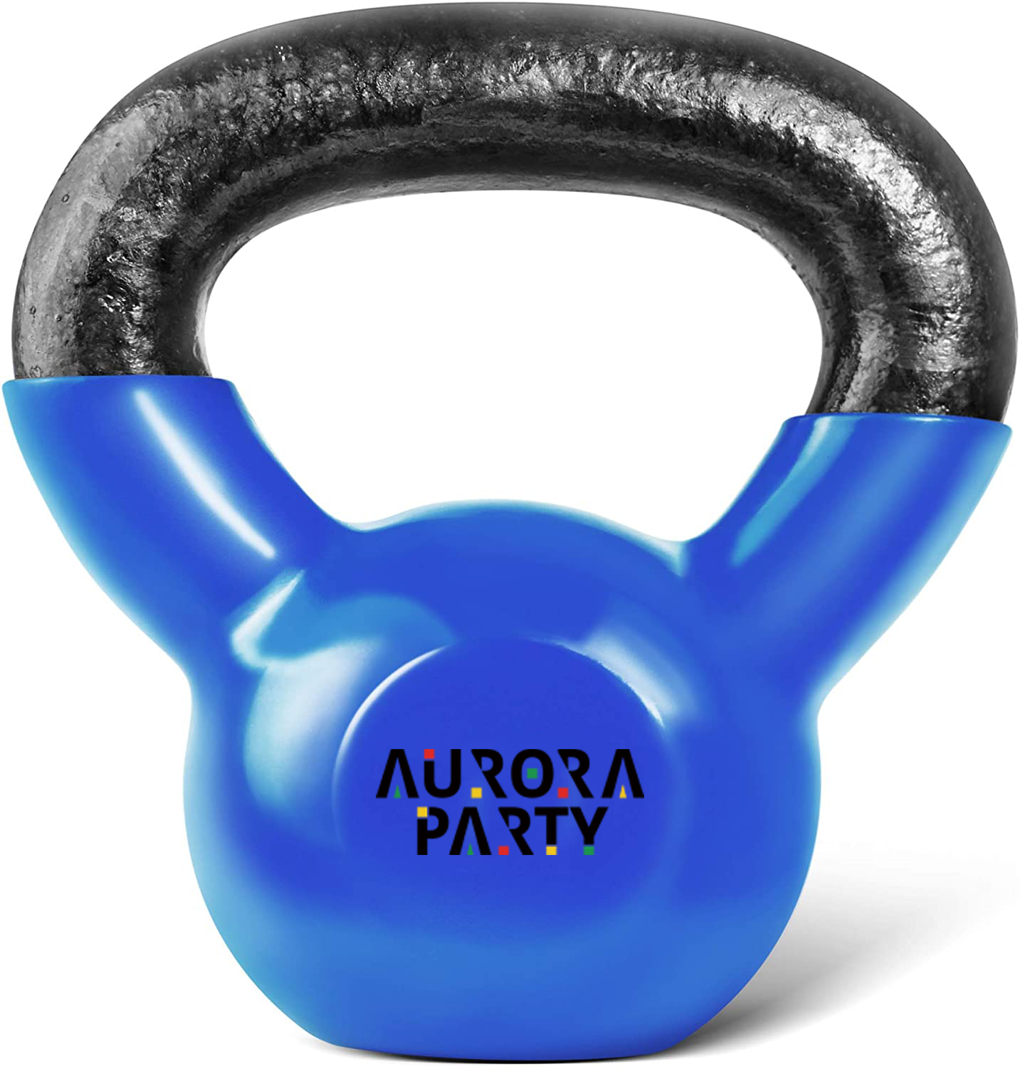  AURORAPARTY All Vinyl Coated Kettlebell Weights, Weight Available: 5, 10, 15, 20, 25, 30, 35, 40, 45, 50 Lb - Strength Training Kettlebells for Weightlifting, Conditioning, Strength & Core Training