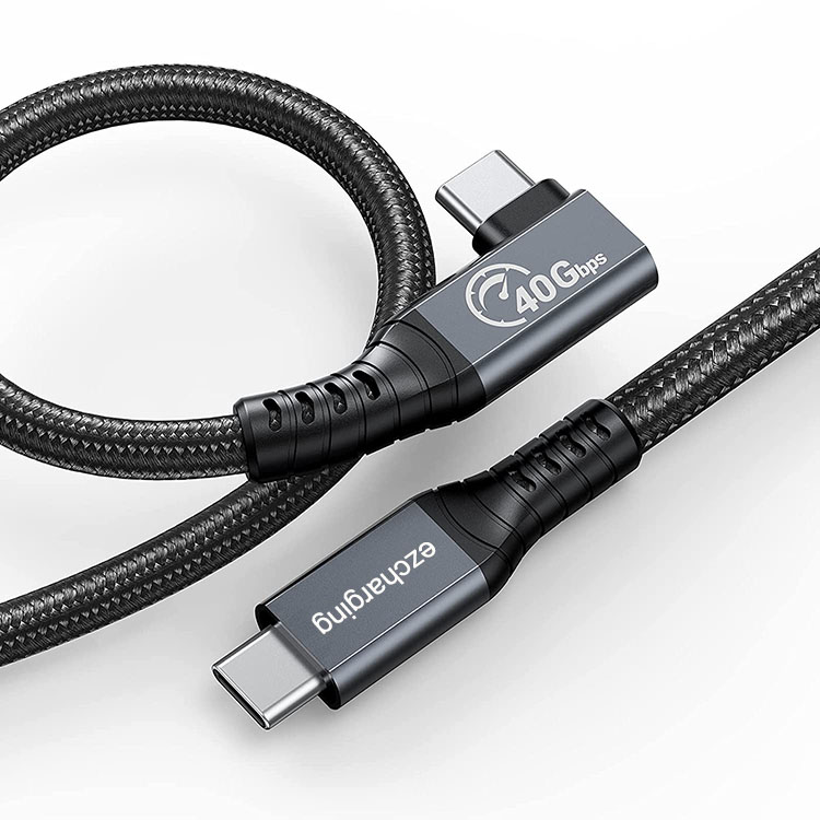 ezcharging data cables [40Gbps] USB 4 Cable Compatible with Thunderbolt 4 Cable 40Gbps Data Transfer, Single 8K@60HZ or Dual 4K Displays, Type C USB 4.0 Cable with 100W Charging for MacBooks, USB C, Hub, SSD etc