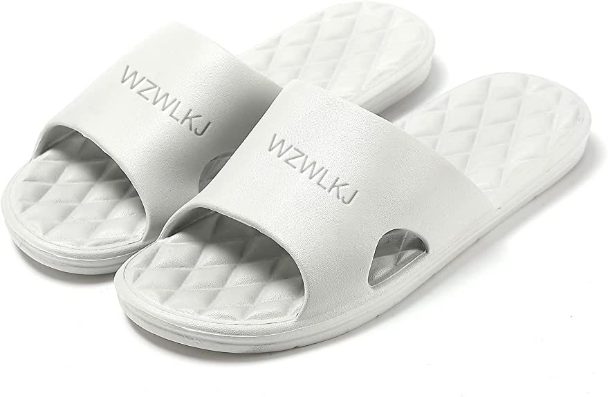 WZWLKJ Indoor Shower Slippers for Women Lightweight House Slide Sandals Quick Dry Home Shoes Non-Slip Bathroom Waterproof Slipper for Living room,bath