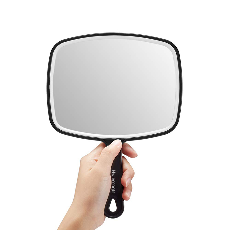  Hwieccogts Hand Mirror, Black Handheld Mirror with Handle, 6.3" W x 9.6" L