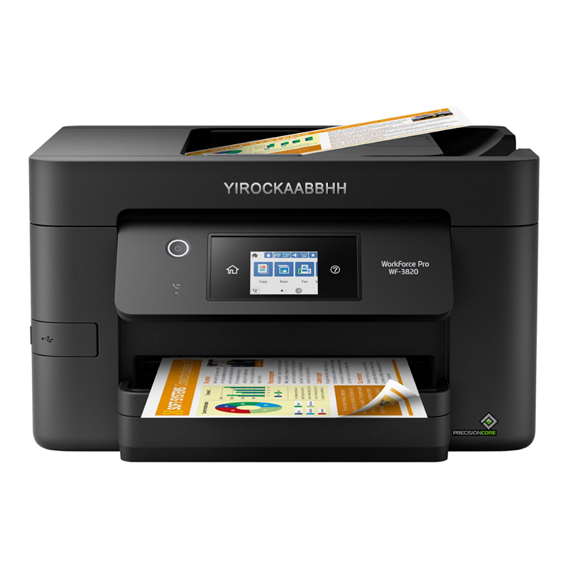 YIROCKAABBHH WF-3820 wireless full set printer with double-sided automatic printing, 35-page adf, 250-sheet paper tray and 2.7-inch color touch screen