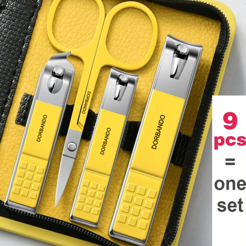 DORBANDO Portable nail scissors manicure set pedicure kit stainless steel scissors travel tools beauty box