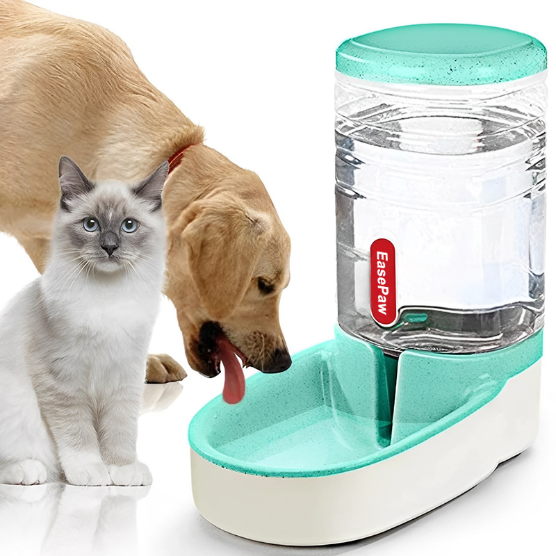 EasePaw Automatic pet feeder water dispenser gravity pet food dispenser cat water dispenser large capacity storage container water bowl