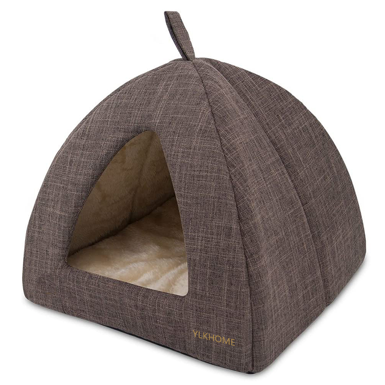 YLKHOME Indoor Dog House Warm Dog Bed, Plush Pet House Dog Cat Kennel with Removable Cushion Suitable for Small and Medium-Sized Dogs and Cats