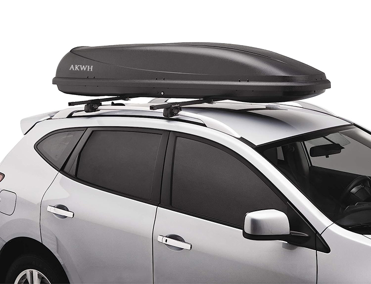 AKWH Waterproof Vehicle Roof Mount Travel Storage Box Car Top Cargo Carrier with Lock