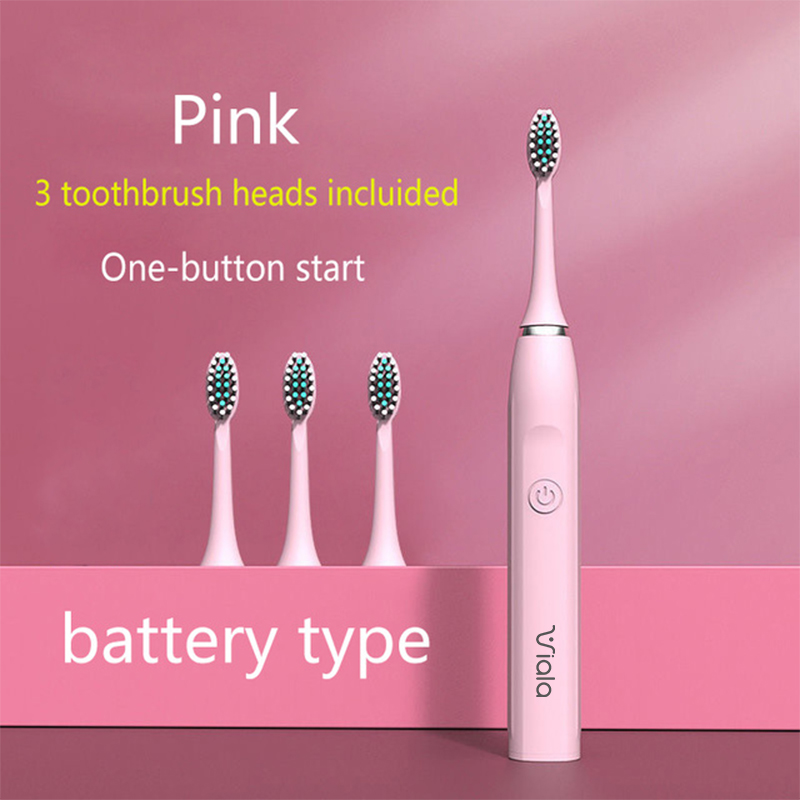 VIALA Electric toothbrush for adults children ultrasonic vibrator automatic xiomi bleaching ipx7 waterproof water 3 brush head style battery