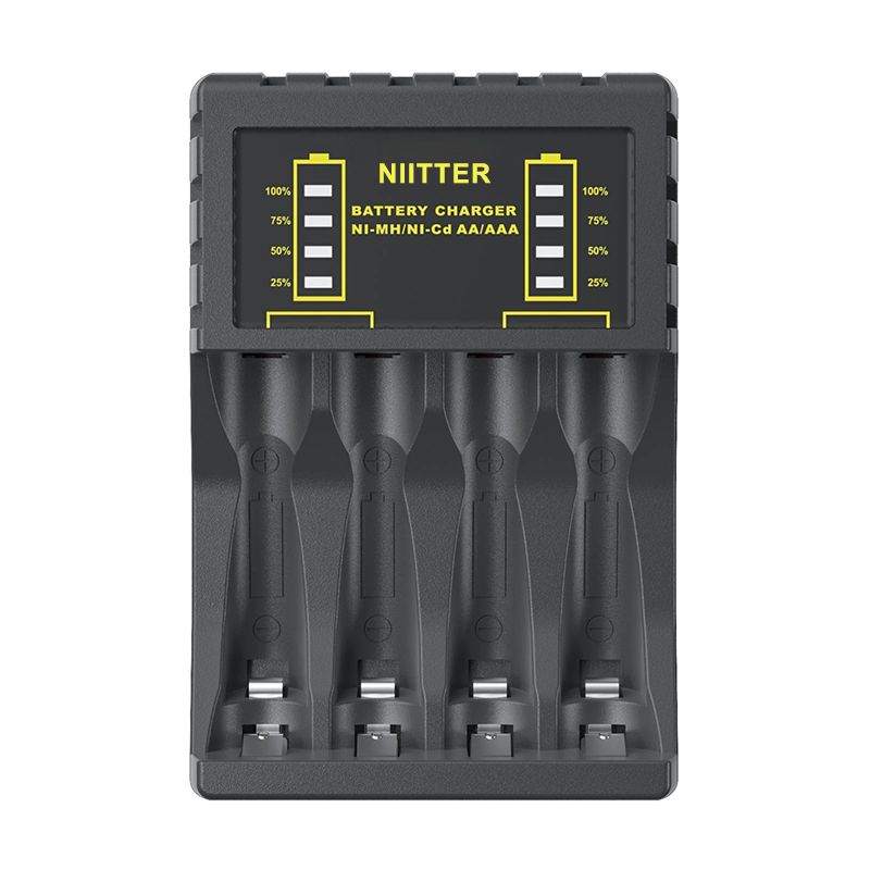NIITTER New type of four slot and multi slot intelligent fast charger No.5 No.7 AAA/AA nickel cadmium battery charger