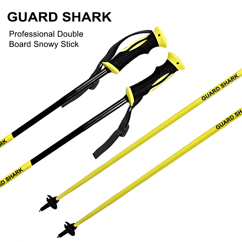 GUARD SHARK Double board ski pole Lightweight aluminum magnesium alloy thin pole 100-130cm