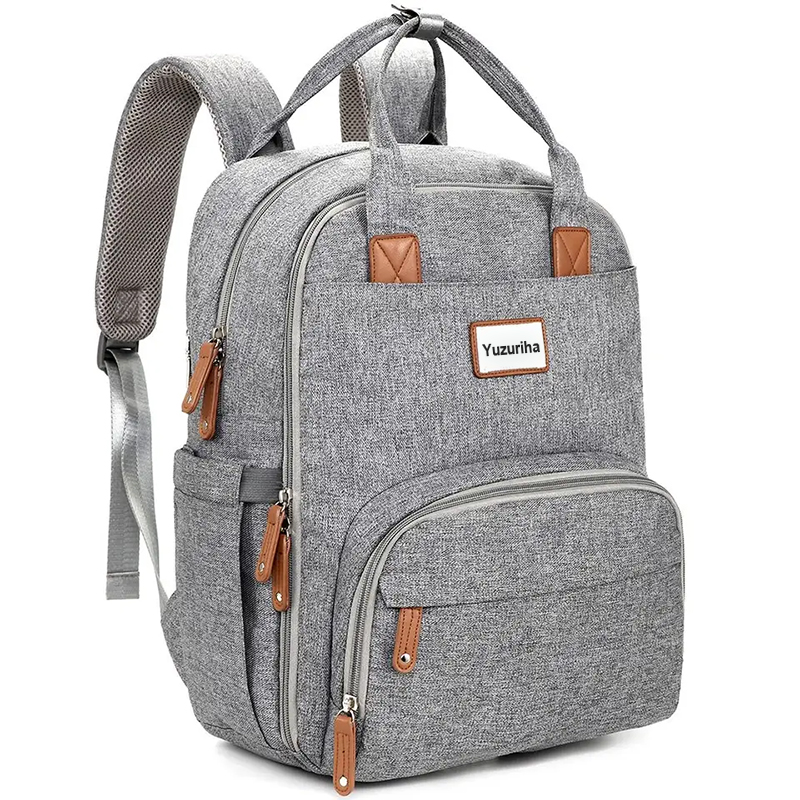 Yuzuriha Multifunctional travel backpack, large capacity, multifunctional backpack, waterproof and fashionable, diaper bag backpack