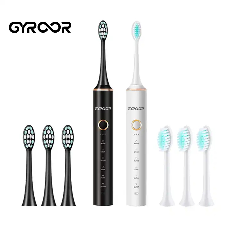 GYROOR IPX7 Adult Regular Oral Cleaning Whitening Toothbrush Soft Hair Acoustic electric toothbrush