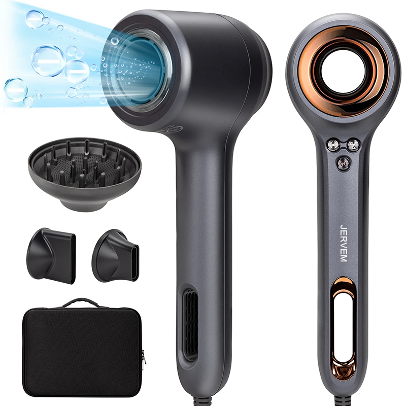 JERVEM New professional hair dryer with negative ion diffuser and intelligent temperature control protection