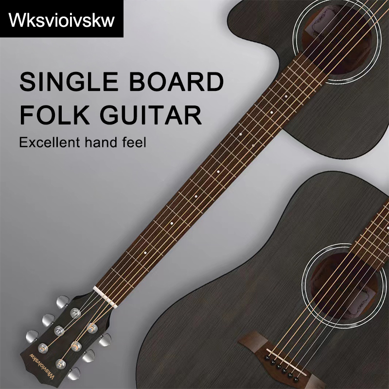 Wksvioivskw Peach Blossom Core Single Board Original Soundtrack Folk Guitar for Beginners, Male and Female Students, Novice Instrument for Students