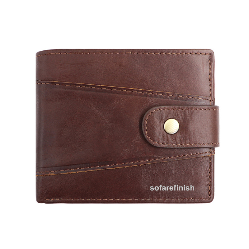 sofarefinish Men's Wallet Genuine Leather Men's Wallet Credit Card Holder Wallet Money Bag Wallet Men's Wallet